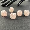 El Juego de Mesa Artesanal más Vendido de Amazon, Personalizado y Creativo, Cubos de Dados de Cristal Cuadrados de 15 mm Tallados con Puntos