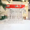 Natal Transfronteiriço Criativo Pingente Transparente de Barra de Gelo Fio Barra de Gelo Pingente de Floco de Neve Árvore de Natal Cone de Gelo Decorativo