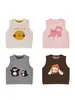 Colete suéter infantil Wulibu, novo colete de outono infantil com estampa de desenho animado, sem mangas, quente, adequado para usar em camadas, atacado e feito sob medida