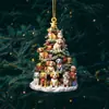 Ornamentos Criativos para Pendurar no Carro Árvore de Natal Transfronteiriços Decorações de Natal em Acrílico Decorações para Casa de Férias