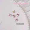 Arte de Uñas Punta Inferior Corazón Torcido Joyería de Diamantes Super Brillante Lujo Cristal Corazón de Melocotón Hacha Diamante Grande Rosa Decoración de Uñas Diamante de Amor