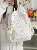 Mochila Fofa para Alunas, Mochila de Nicho Estilo Floresta de Alta Aparência, Estampa Fresca Estilo Ins, Bolsa de Ombro Pequena Leve, Mochila de Costas Dupla
