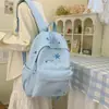 Mochila escolar transfronteriza para estudiantes de secundaria femeninas, mochila fresca y original, estilo bosque bordada para estudiantes, mochila escolar de color liso estilo chino para estudiantes de secundaria