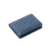 Bolsa de cartão tecida em pele de carneiro nova bolsa de cartão de visita feminina de couro bolsa multifuncional masculina e feminina mesmo estilo porta-cartões porta-moedas simples