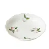 Suporte para Bule de Porcelana Branca de Argila de Jade Dinastias Tang e Song com Borda Pintada à Mão de Flor de Pessegueiro, Conjunto de Chá Kung Fu, Bandeja Seca para Chá Caseira, Acessórios para Cerimônia do Chá, Bandeja para Petiscos de Chá