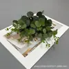 Flor Artificial Folha de Dinheiro de 16 Galhos Estilo Floresta Transfronteiriça Arranjo de Flores de Casamento Arranjo de Flores de Mão Decoração de Casa Hotel Ornamento
