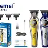 Kemei Cortadora de Cabello Profesional Eléctrica Recortadora Km-1784 Pantalla Digital Inteligente Cabeza de Aceite Grabado Cortadora Transfronteriza