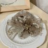 2025 Nuevo Estilo Cuerda para el Cabello Cuentas Cabeza de Flor Tocado de Flor Diadema de Gama Alta Diadema Femenina Elegante Diadema para el Cabello para Mujeres
