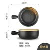 Talheres de cerâmica estilo japonês Celebridade da Internet Tigela com alça única Forno criativo com alça Tigela de arroz para assar Tigela de salada de frutas Doméstico
