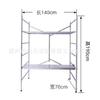 Estantería Plegable para Decoración de Interiores al por Mayor con Soporte Inclinado y Ruedas Giratorias con Freno Universal Plataforma Ampliada y Ensanchada Andamio
