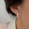 Chung Heng S925 Brincos de Prata Esterlina Coreano Dongdaemun Verão Feminino Novo Elegante Ins All-Match Nicho Brincos