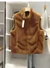 Colete de outono e inverno estilo japonês em fleece de coral, gola alta, unissex, forrado com fleece para aquecimento, peça externa espessa
