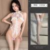 Uniforme Sexy com Entrepernas Aberta, Tentação Sem Tirar, Flerte Apaixonado, Recorte Transparente, Coelhinha Suja, Seios Expostos, Irmã Real, Beleza de Cama 1117