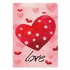 Bandera de Jardín Caliente de San Valentín de Amazon Enano Rojo de Amor Decoración de Patio Lino Bandera de Jardín de Doble Cara