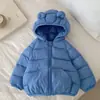 Nueva chaqueta ligera de algodón para niños, estilo corto, con capucha, para niñas y niños, prenda de abrigo de moda para niños pequeños, adecuada para otoño e invierno