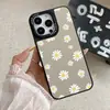 Diseño de Margarita Fresca de Gama Alta Adecuado para iPhone 17 Pro Max, Apple 16/15, Espejo con Marco de Fotos, Funda Protectora Anti-Caídas