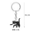Venta Caliente Transfronteriza Llavero de Gato Guillotina Negra Llavero Creativo de Dibujos Animados Accesorios Colgantes Fábrica Spot Mayorista