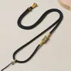 Cuerda para Colgante de Oro de Jade Colgante de Jade Cuerda de Collar Negra Cuerda Tejida a Mano Cuerda para Colgar Colgante Ping'an Kou Colgante para Colgar en el Cuello Hombres Mujeres