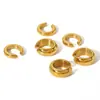 Pinza para oreja estilo celebridad de Internet ins europea y americana, clip para hueso de oído sin perforación de acero inoxidable bañado en oro de 18 quilates, pendientes de moda personalizados de alta calidad para mujer