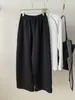 Calça Modal de Algodão Wide-Leg Relaxada com Curva para Mulheres, Versão Coreana Outono 2026, Cintura Alta Emagrecedora, Caimento Fluido, Calça Casual de Comprimento Total