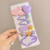 Pinzas para el Cabello de Niña con Flores de Dibujos Animados, Pinzas para el Cabello de Bebé que No Dañan el Cabello, Pinzas Laterales, Pinzas para Flequillo, Pinzas para el Cabello de Niña para Cabello Rebelde