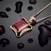 Colgante de Turmalina Roja Sangre de Paloma Natural de 5 quilates Jin Jiahua Chapado en Oro Rosa de 18 quilates Color Diamante Tesoro Colgante de Rubí