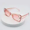 Shein nuevo marco rosa con forma de ojo de gato lentes rosas degradados moda europea y americana gafas de sol de moda