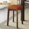 Cadeira de jantar de madeira maciça macia, banco para casa, cadeira de madeira simples e moderna, banco para sala de estar, mesa de jantar empilhável, banco para mesa