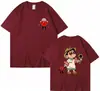 Camiseta de Manga Curta Shin-Chan para Mulheres, Primavera/Verão 2024, Corte Solto, Emagrecimento, Versátil, Camada Base, Nova Moda