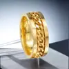 Anel de aço inoxidável joias femininas atacado não desbota estilo ins Viking nicho anel de aço titânio anel liso moda masculina