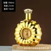 Botella de vino de vidrio blanco cristal 750ml botella de vino extranjera 500ml botella de vino tinto whisky brandy botella de vino vacía procesamiento