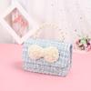 2021 Estilo Chanel Nuevo Lazo de Perlas Moda Moda Portátil Bandolera Doble Uso Bolso para Niños Bolso de Princesa
