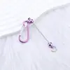 Carabina de Calabaza D-Type de Alta Venta Cerradura de Bloqueo Creativa DIY con Cuentas Colgante Metálico Llave Hebilla Pequeña Joyería para Mochila