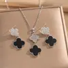 [Conjunto] Brincos e Conjunto de Colar de Luxo Leve de Alta Qualidade, Zircônio Completo, Indústria Pesada, Cobre Galvanizado a Ouro Real, Micro-Embutidos