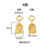 Nueva Plata Esterlina S925 Oro Antiguo Calabaza de la Suerte Hebilla Universal DIY Pulsera Pulsera Accesorios de Maleta Pequeña