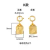Nueva Plata Esterlina S925 Oro Antiguo Calabaza de la Suerte Hebilla Universal DIY Pulsera Pulsera Accesorios de Maleta Pequeña