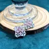 Nuevos Exquisitos Pendientes Cuadrados Geométricos Rosas, Versátiles, Modernos y Súper Hada Huecos Personalizados, Pendientes para Mujer al por Mayor
