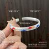 Pulsera de Plata de Ley 9999 Esmaltada Erhai Xiangyun para Mujer, Estilo Guofeng Niche, Pulsera Vintage Fat Donglai, Regalo