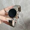 Para Apple Watch89 Huawei GT4 pulseira iWatch One Bead sólido SLUB pulseira de aço inoxidável
