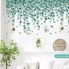 Folhas de planta verde videira decoração de parede adesivos de parede decoração de sala de estar quarto adesivos autoadesivos pingente de folha pendurado