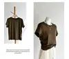[Camiseta Sensation Nuvem] 26 Novas Blusas de Verão Femininas Gola Redonda Algodão Modal Simples Manga Curta Tamanho Grande Camiseta