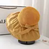 Sombrero de Pescador de Goma Negro para Mujer de Verano, Sombrero de Paja con Protección Solar para Exteriores, Sombrero de Sol de Copa Abierta, Se Puede Atar en una Cola de Caballo, Fácil de Guardar, Sombrero Parasol