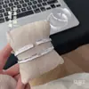 Pulseira aberta de prata 999.9 pura, borboleta côncava escovada, superfície lisa simples, pulseira feminina de prata pura, abertura ajustável