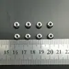 Contas redondas de aço inoxidável com furo reto grande 8mm podem ser combinadas com joias DIY contas perfuradas contas de borracha para ajuste de posição acessórios de aço inoxidável