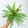 Helechos verdes simulados personalizados, plantas en maceta de mono dorado, hojas de helecho de hierba simuladas, ramos de hierba persa para decorar la sala de estar.