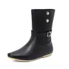 Fivela de Cinto Nova Botas Casuais de Salto Baixo Botas Curtas de Motociclista Botas Retrô 40-48 Tamanho Grande Botas de Exportação