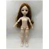 6 centavos bebé 30cm muñeca BJD linda Lori 20 articulaciones muñeca desnuda 3D ojos reales niña maquillaje juguete