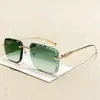 Nuevas Gafas de Sol de Moda, Gafas de Sol Sencillas Sin Marco de Gama Alta, Gafas de Sol Casuales y Versátiles Anti-UV para Mujer