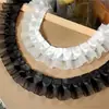 Cinta de Gasa de Nieve Negra y Blanca de Doble Capa de 4 cm de Ancho Tejido de Cortina de Encaje Plisado Material de Decoración para Escote de Ropa