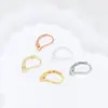 Ganchos de Orelha de Cobre Banhados a Ouro 18K em Formato D com Argola Interna, Fecho de Pressão Estilo Francês, Acessórios para Brincos DIY Feitos à Mão A35A